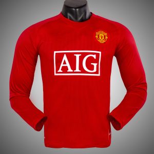 2007-08 Manchester United Home League Edition Retro long sleeved S-2XL