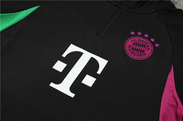BAYERN MUNICH BLACK Training Suit Kit 2023 2024 - Image 2