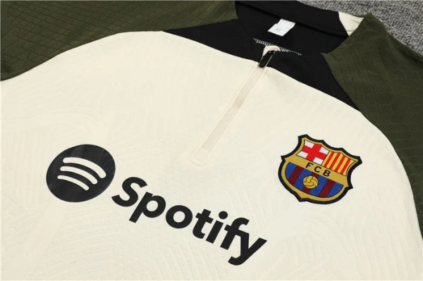 FC BARCELONE BEIGE-LEGS Training Suit Kit 2023 2024 - Image 2
