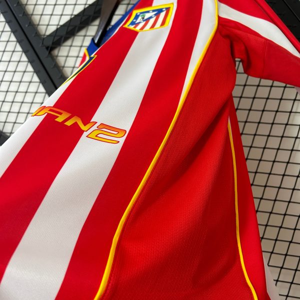 2004-05 Atletico Madrid Home Long Sleeve S-2XL - Image 4