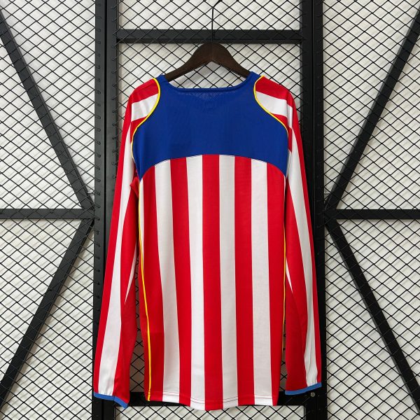 2004-05 Atletico Madrid Home Long Sleeve S-2XL - Image 2