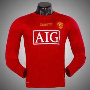 2007-08 Manchester United Home Champions League Long Sleeve S-2XL