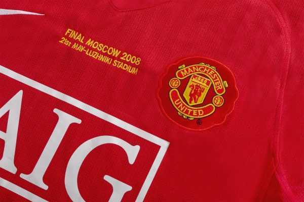 2007-08 Manchester United Home Champions League Edition Retro S-2XL - Image 5