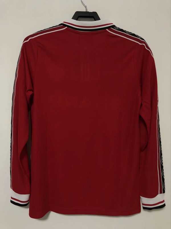 1998-99 Manchester United Home Long Sleeve S-2XL - Image 2
