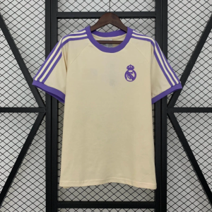 2025-26 Real Madrid Cotton T-Shirt off white  S-2XL