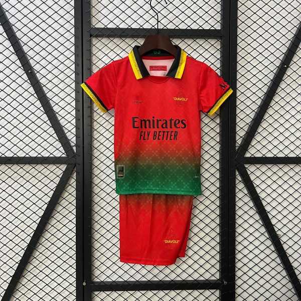 2025-26 AC Milan Co-Branded Edition Red-Green kids 16-28