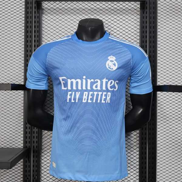 2025-26 Real Madrid Goalkeeper Blue Player Size S-2XL