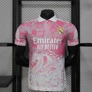 2025-26 Real Madrid Pink Dragon Polp Player Size S-2XL