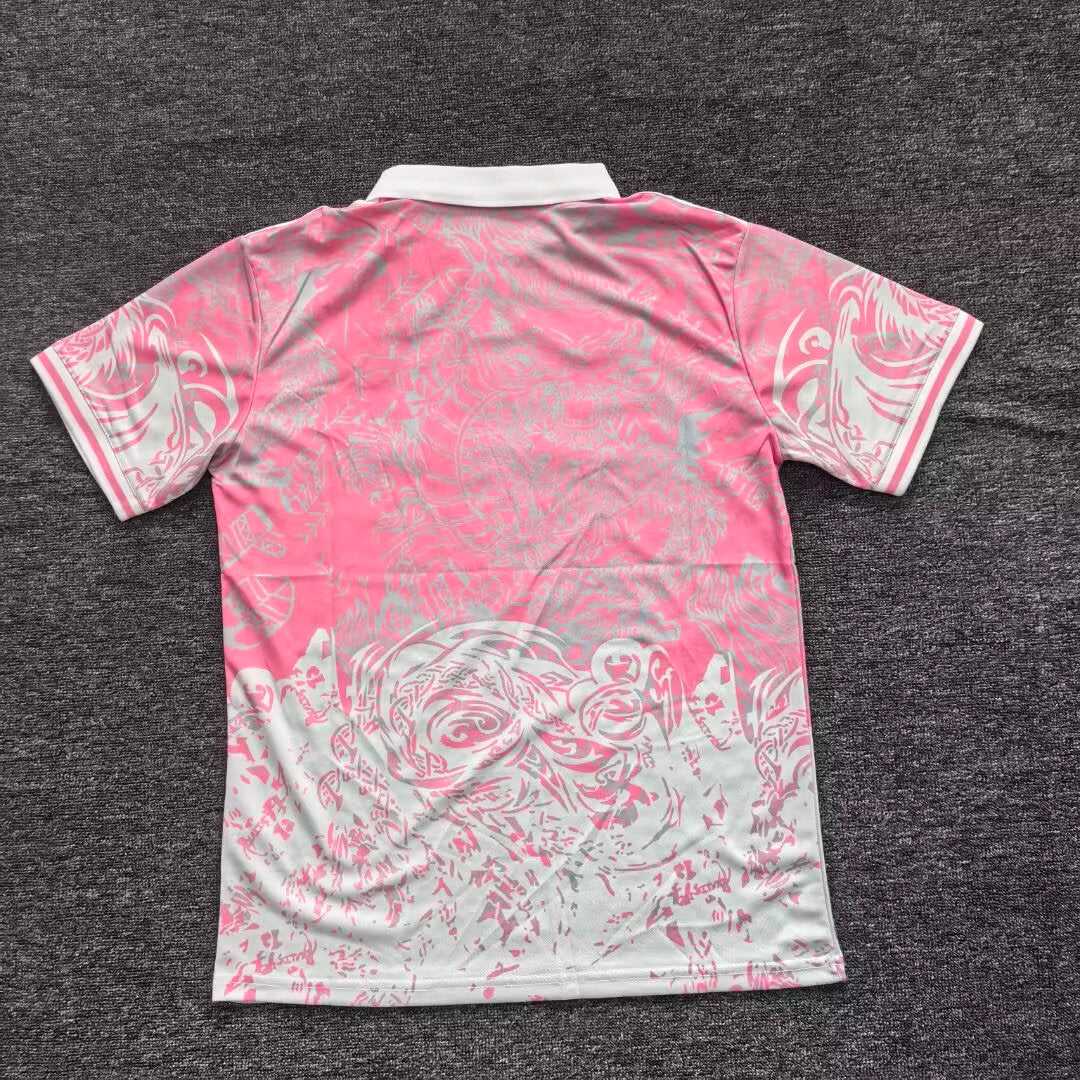 2025-26 Real Madrid Special Polo Pink Dragon S-2XL - Image 2