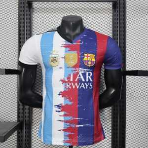 2025-26 Argentina-Barcelona 10 Messi Player Size S-2XL