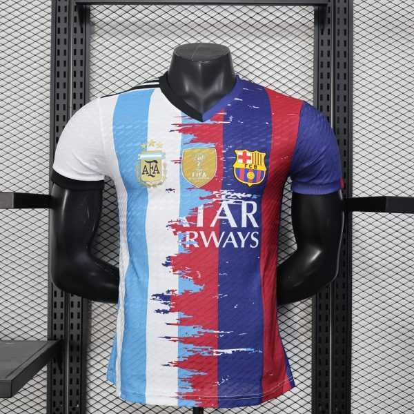 2025-26 Argentina-Barcelona 10 Messi Player Size S-2XL