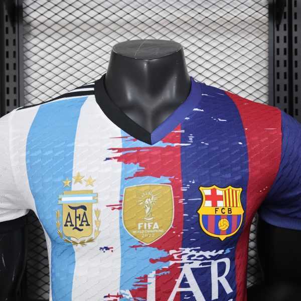 2025-26 Argentina-Barcelona 10 Messi Player Size S-2XL - Image 3