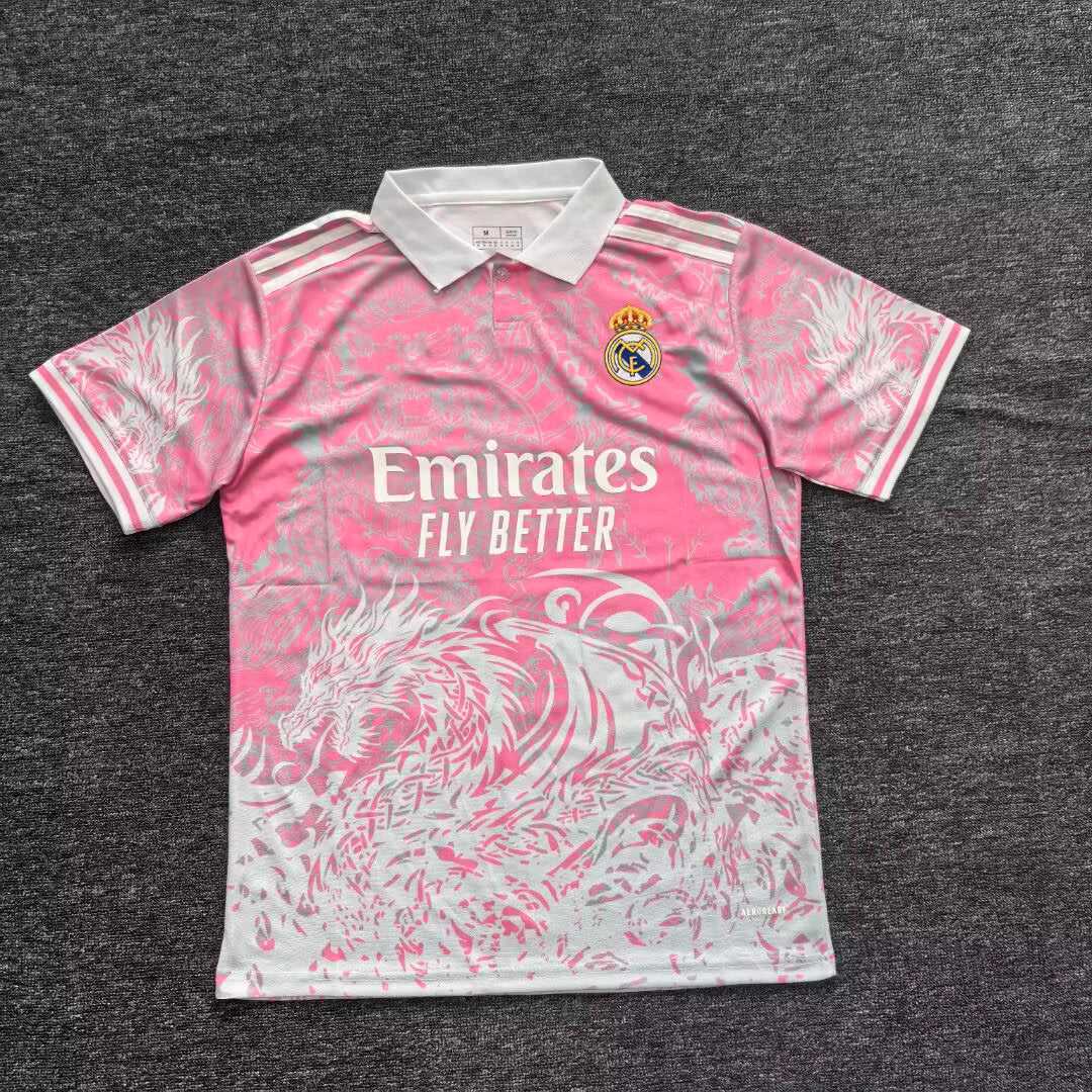 2025-26 Real Madrid Special Polo Pink Dragon S-2XL