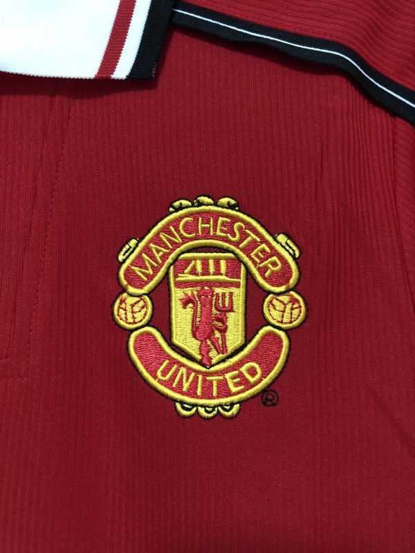 1998-99 Manchester United Home Long Sleeve S-2XL - Image 4