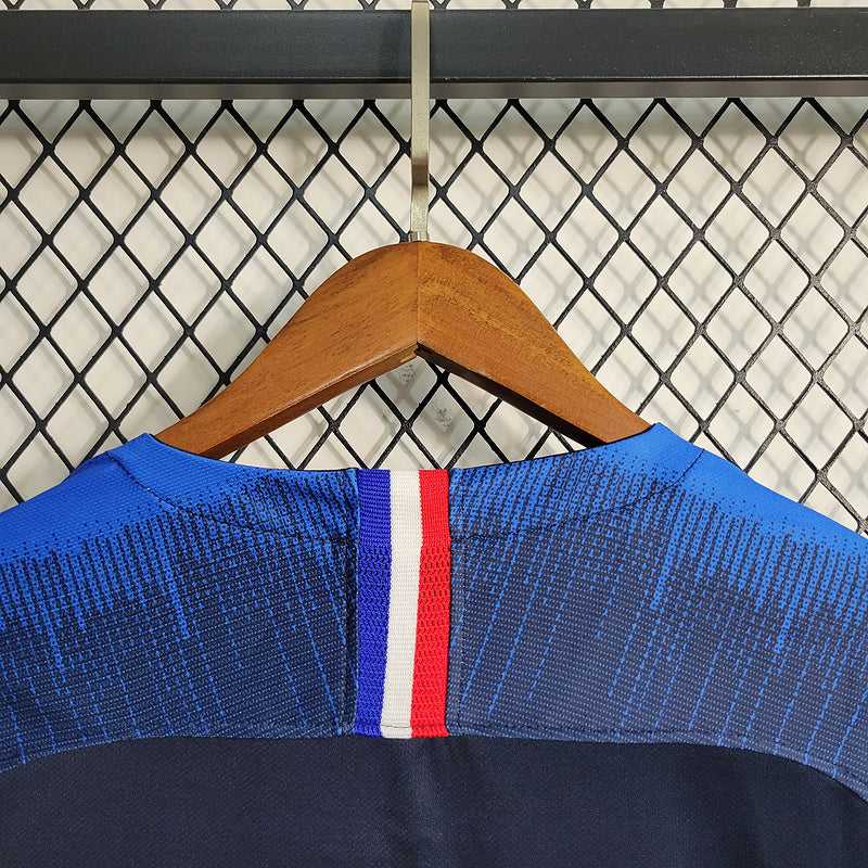 2018 World Cup France Home Long Sleeve Long Sleeve S-2XL - Image 4