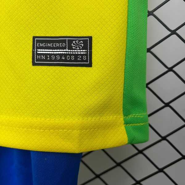 2025-26 Brazil Home KIDS SIZE 16-28 - Image 4