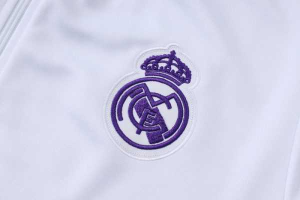 2025-26 Real Madrid White Adult long pull training suit S-2XL - Image 12