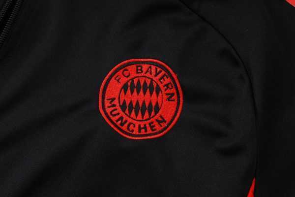 2025-26 Bayern Munich Black-Red-White Adult long pull training suit S-2XL - Image 10