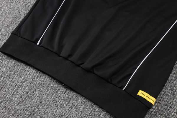 2025-26 Real Madrid Black-Yellow Adult long pull training suit S-2XL - Image 13