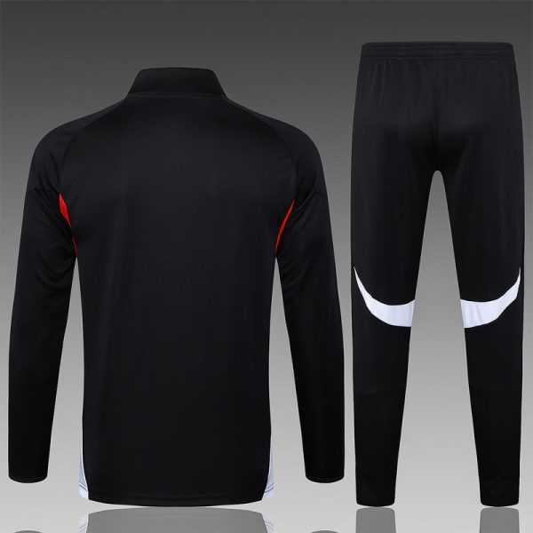 2025-26 Bayern Munich Black-Red-White Adult long pull training suit S-2XL - Image 2