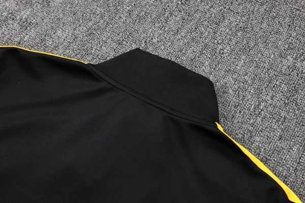 2025-26 Real Madrid Black-Yellow Adult long pull training suit S-2XL - Image 14