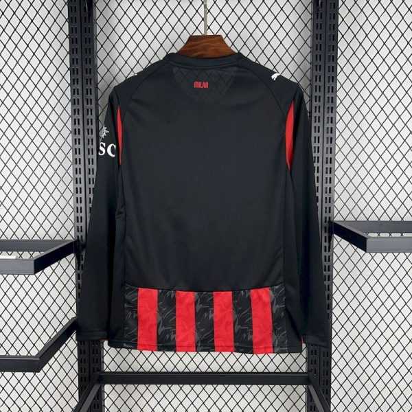 2025-26 AC Milan Home Long Sleeve S-2XL - Image 2