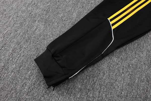 2025-26 Real Madrid Black-Yellow Adult long pull training suit S-2XL - Image 3