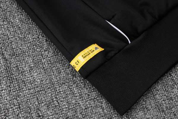 2025-26 Real Madrid Black-Yellow Adult long pull training suit S-2XL - Image 16