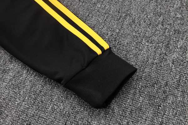 2025-26 Real Madrid Black-Yellow Adult long pull training suit S-2XL - Image 18