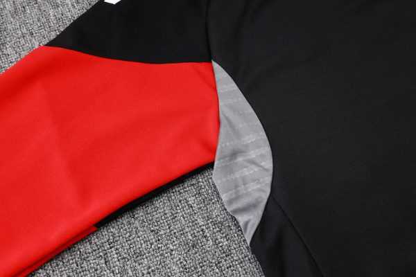 2025-26 Arsenal Black-Red-Green Adult long pull training suit S-2XL - Image 3