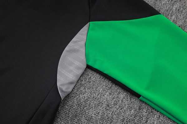 2025-26 Arsenal Black-Red-Green Adult long pull training suit S-2XL - Image 4