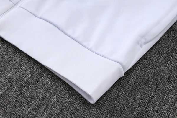 2025-26 Real Madrid White Adult long pull training suit S-2XL - Image 6