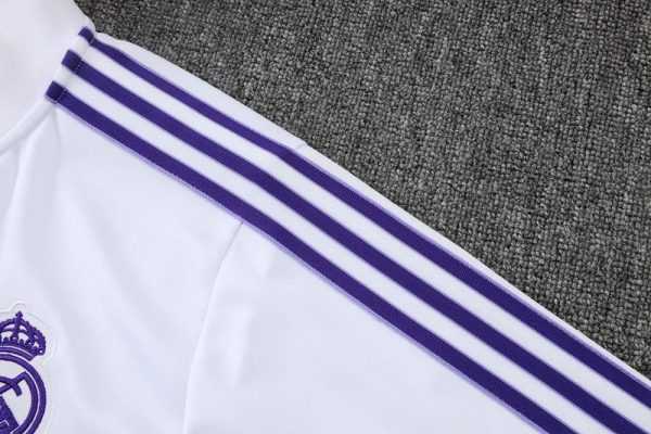 2025-26 Real Madrid White Adult long pull training suit S-2XL - Image 10
