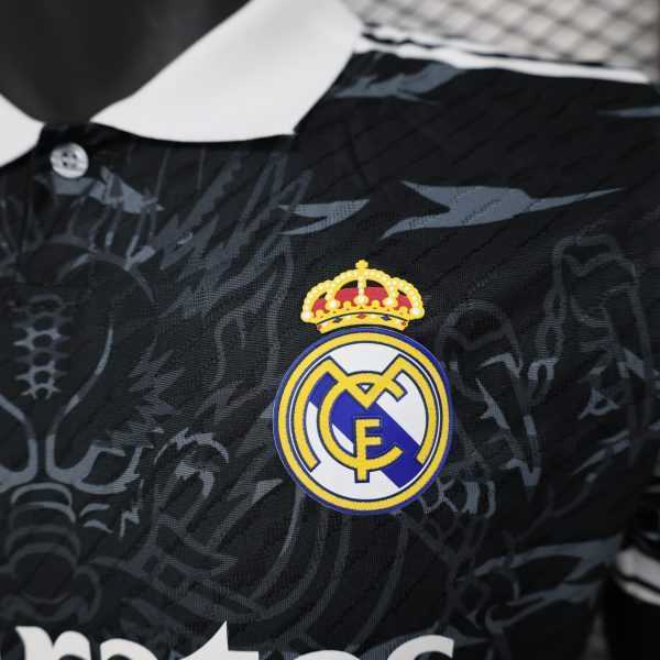 2025-26 Real Madrid Special Polo Black Dragon Player S-2XL - Image 3