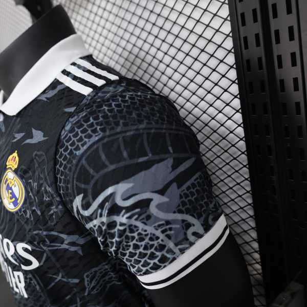 2025-26 Real Madrid Special Polo Black Dragon Player S-2XL - Image 4